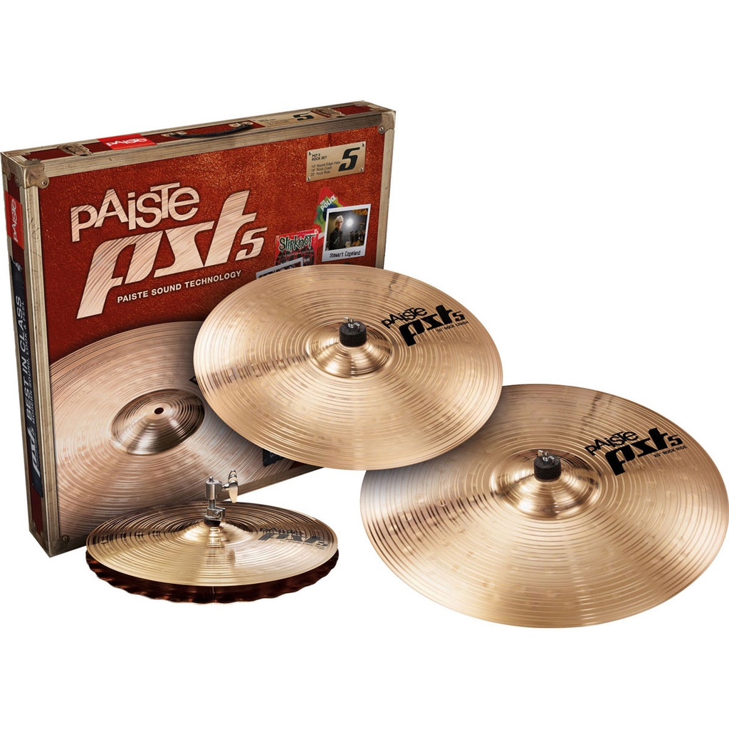 Paiste PST 5 Rock 3-Piece Cymbal Box Set (14H-16C-20R)