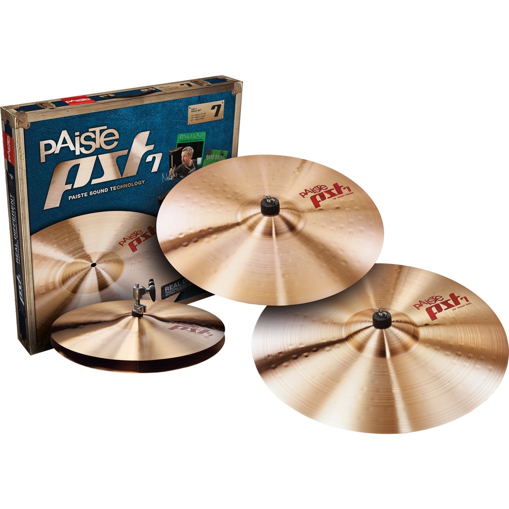 Paiste PST 7 Rock 3-Piece Cymbal Box Set (14H-16C-20R)