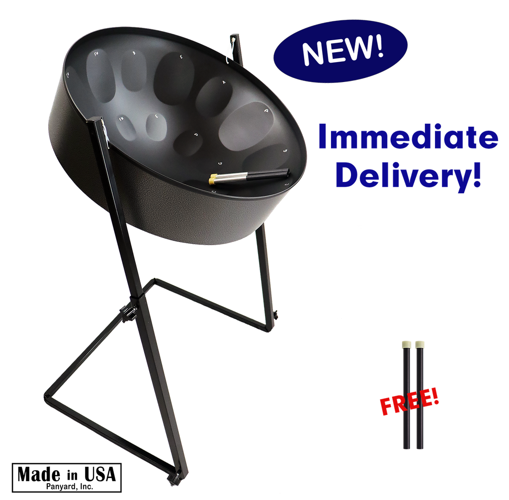 Panyard C-20 Lead Steel Pan - Caribbean Night PACKAGE - Pan + Stand + FREE Mallets