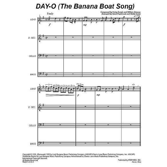 Panyard Panyard 7027 - Day-O (Banana Boat) by Burgie and Attaway