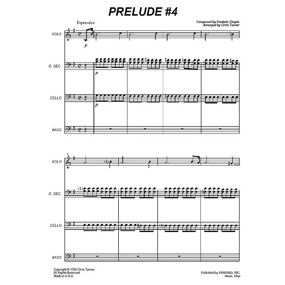Panyard Panyard 7093 - Prelude #4 in E Minor by Frederic Chopin