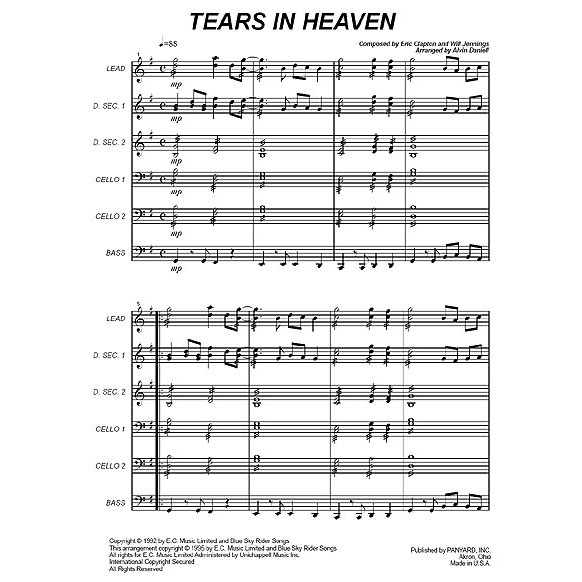 Panyard Panyard 7132 - Tears in Heaven by Clapton and Jennings
