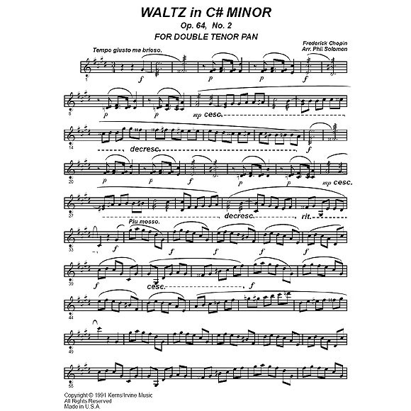 Panyard Panyard 7144 - Waltz in C# Minor Op. 64. No. 2 by Chopin