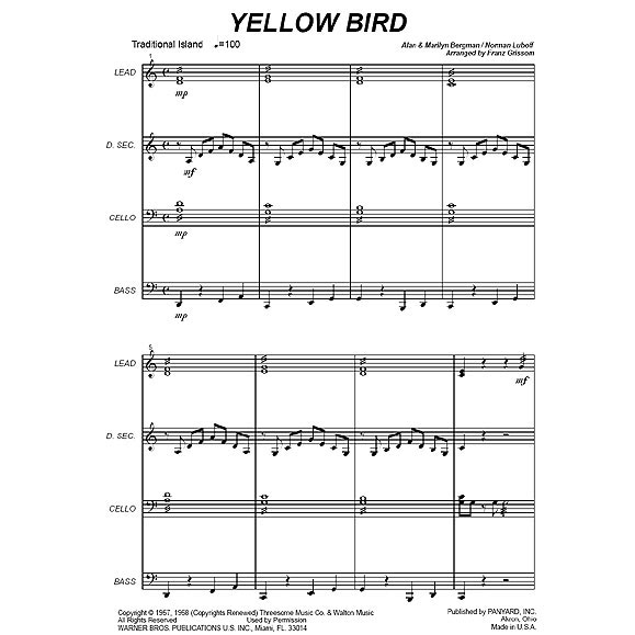 Panyard Panyard 7148 - Yellow Bird by Luboff/Bergman