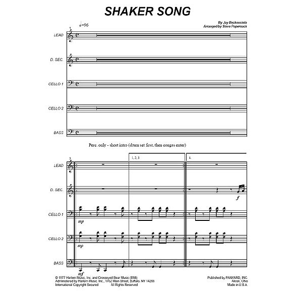 Panyard Panyard 7187 - Shaker Song by Jay Beckenstein