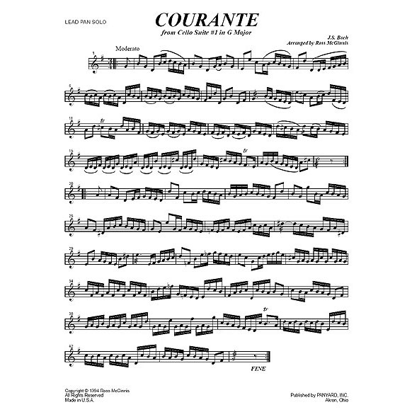 Panyard Panyard 7213 - Courante by J.S. Bach