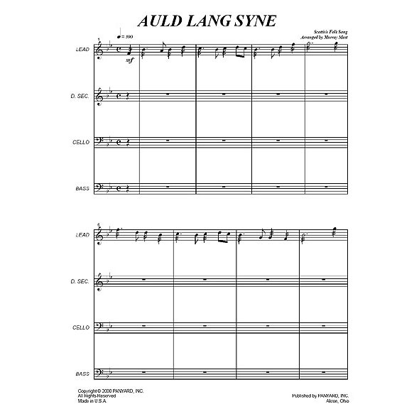 Panyard Panyard 7217 - Auld Lang Syne arr. By Murry Mast