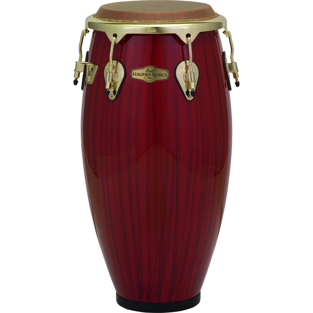Pearl 11.75" Havana Conga in Red Tiger Stripe with Gold Hardware