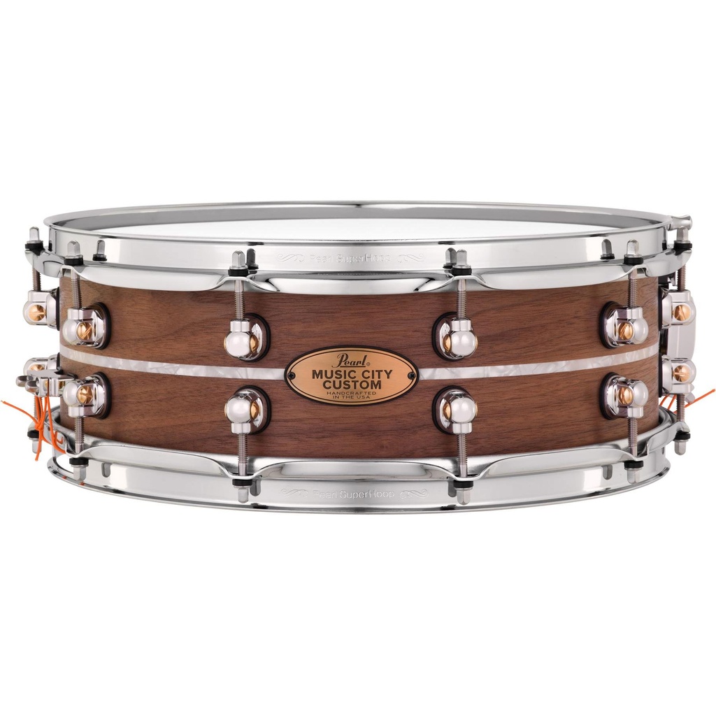 Pearl 14" x 5" MCC Solid Walnut Snare w/ Nicotine Marine Pearl