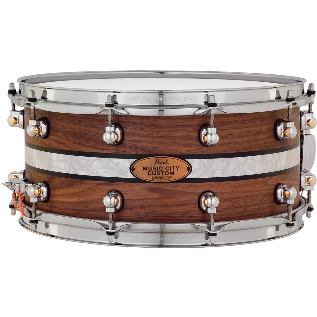 Pearl 14" x 6.5" MCC Solid Walnut Snare w/ DuoBand Ebony Marine