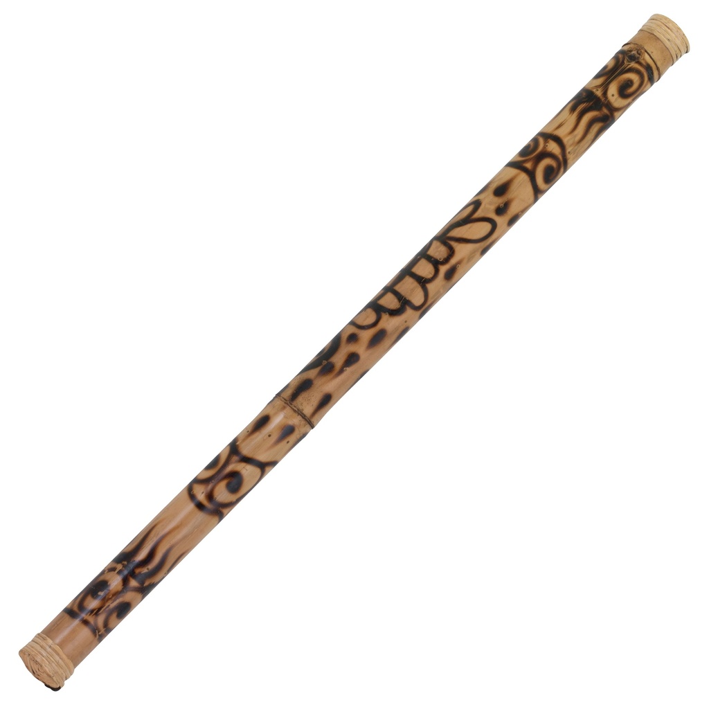 Pearl 40" Bamboo Rainstick with Rhythm Water Woodburned Design