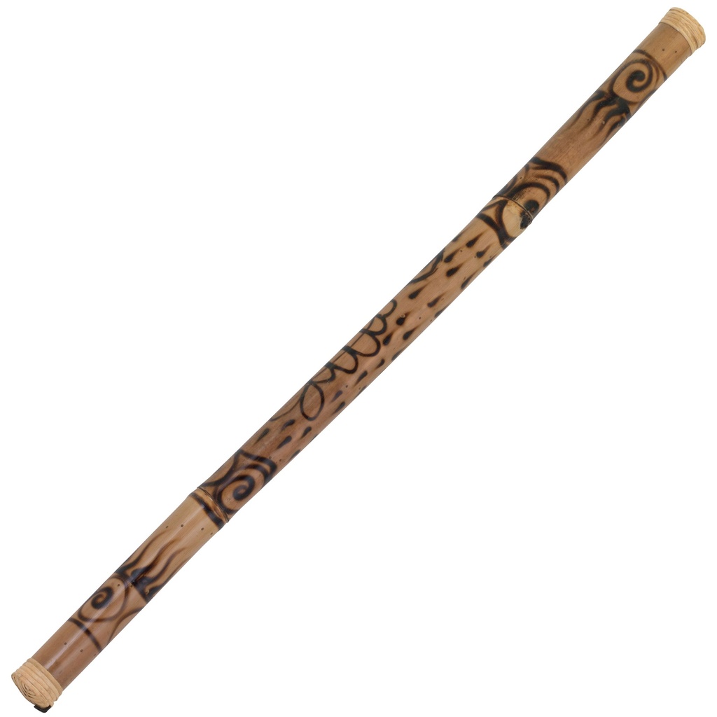 Pearl 48" Bamboo Rainstick with Rhythm Water Woodburned Design