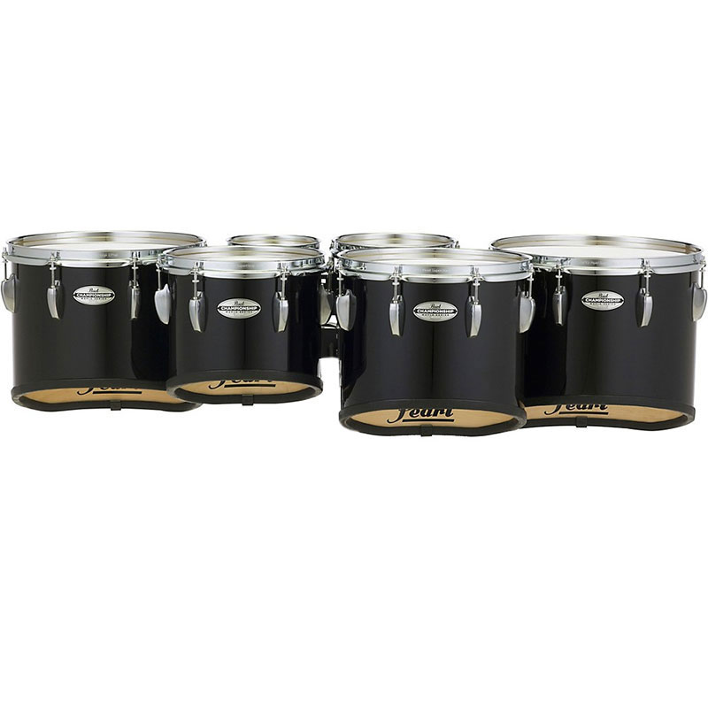 Pearl 6-8-10-12-13-14" Championship Marching Tenors in Piano Black