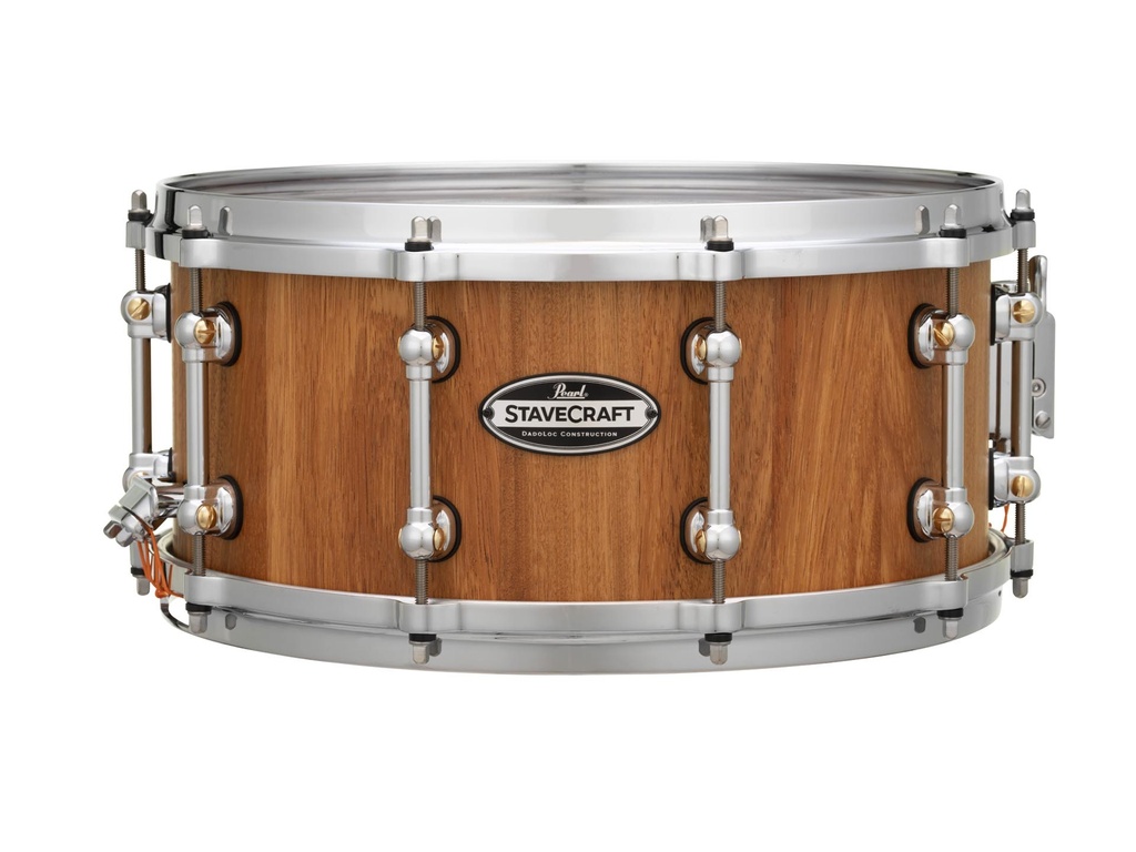 Pearl 6.5" x 14" Stavecraft Makha Snare Drum in Hand-Rubbed Natural Finish
