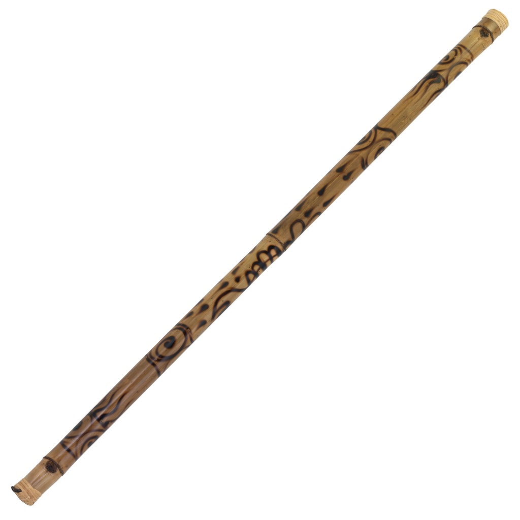 Pearl 60" Bamboo Rainstick with Rhythm Water Woodburned Design