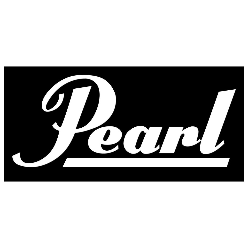 Pearl 9" x 4" White Logo Decal Sticker