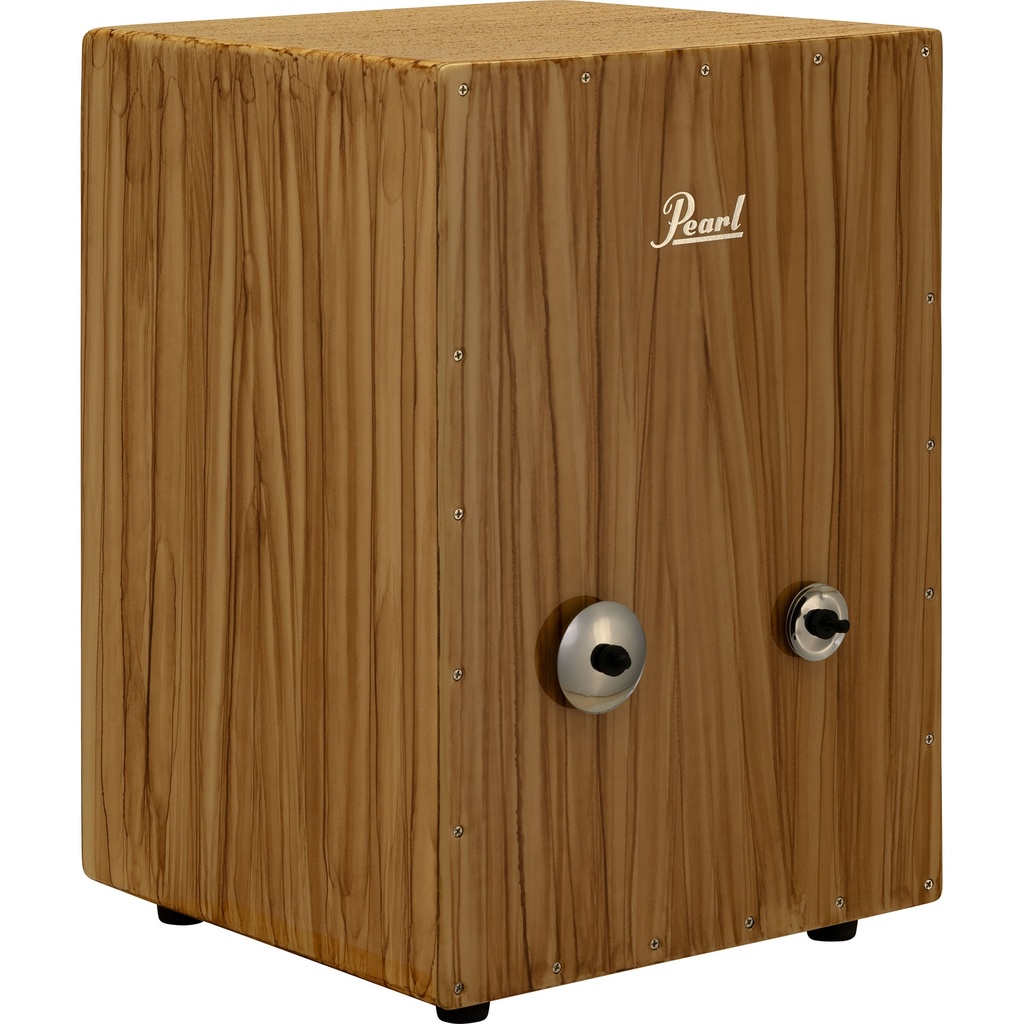 Pearl Fiberglass Jingle Cajon in Artisan Wood Grain