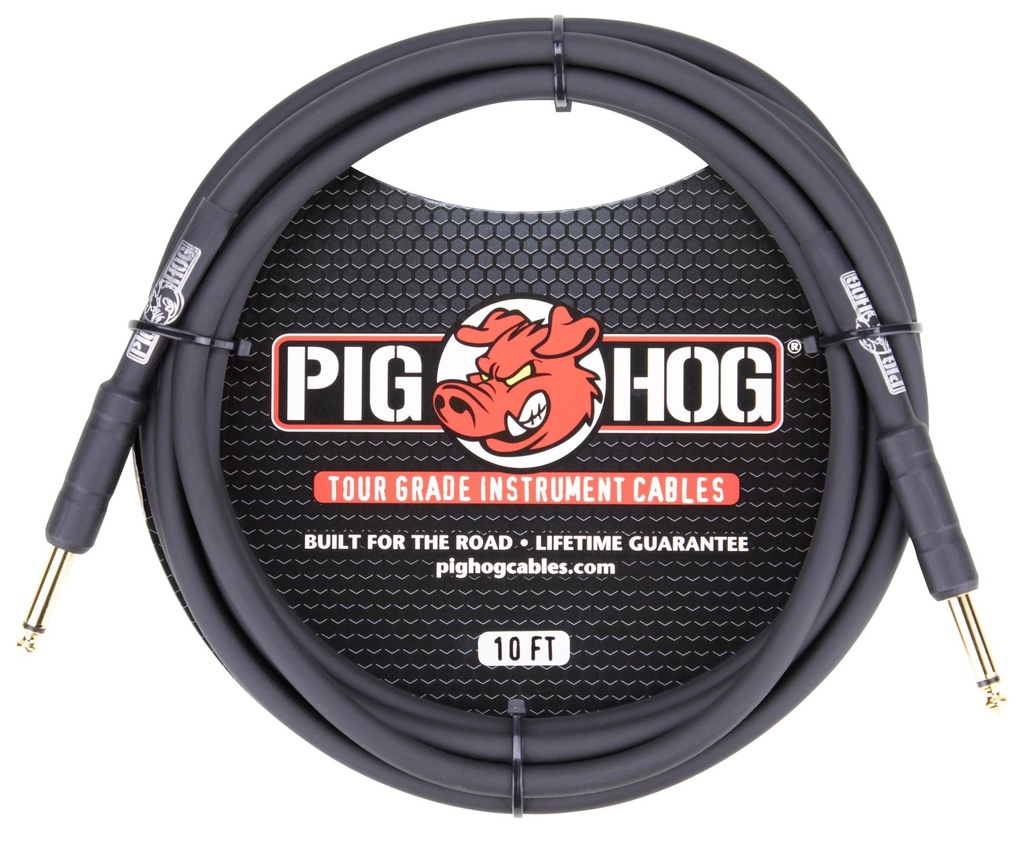 Pig Hog 10ft 1/4" - 1/4" 8mm Instrument Cable