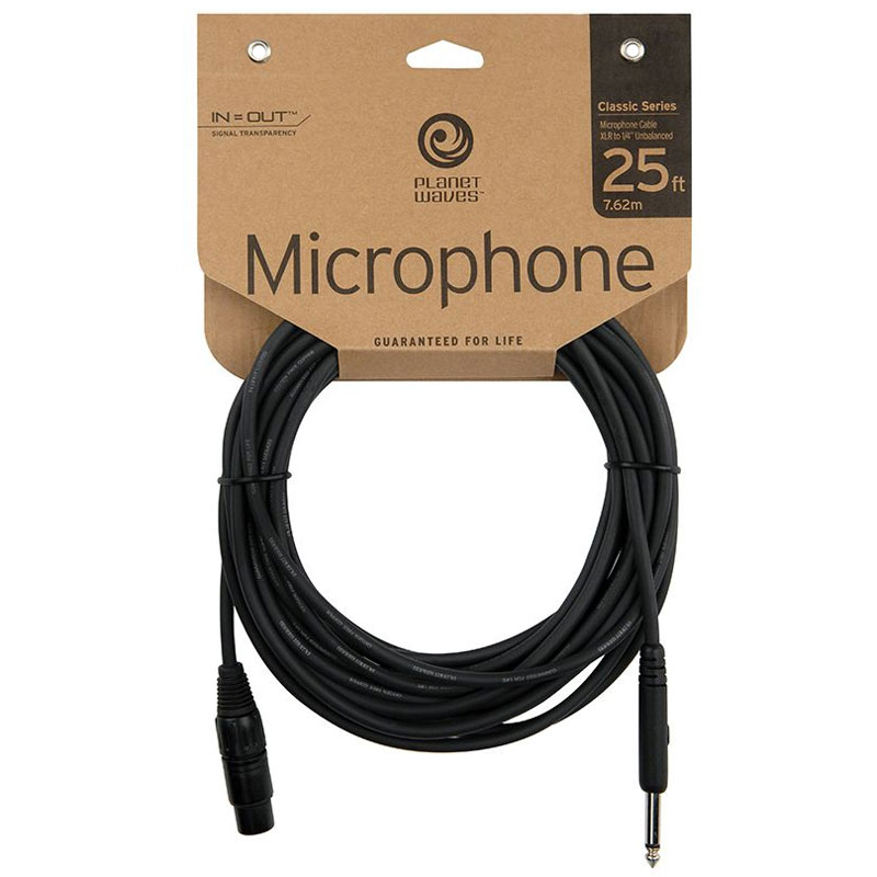 Planet Waves 25' Classic Series Microphone Cable (XLR Female to 1/4")