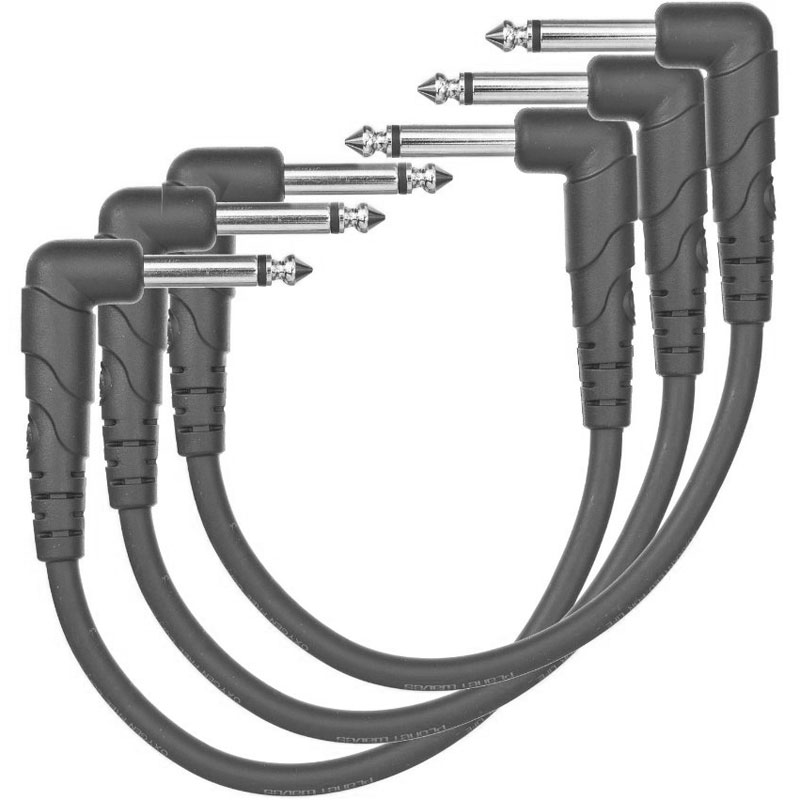 Planet Waves 6" Classic Series Right Angle Patch Cables (3-Pack)