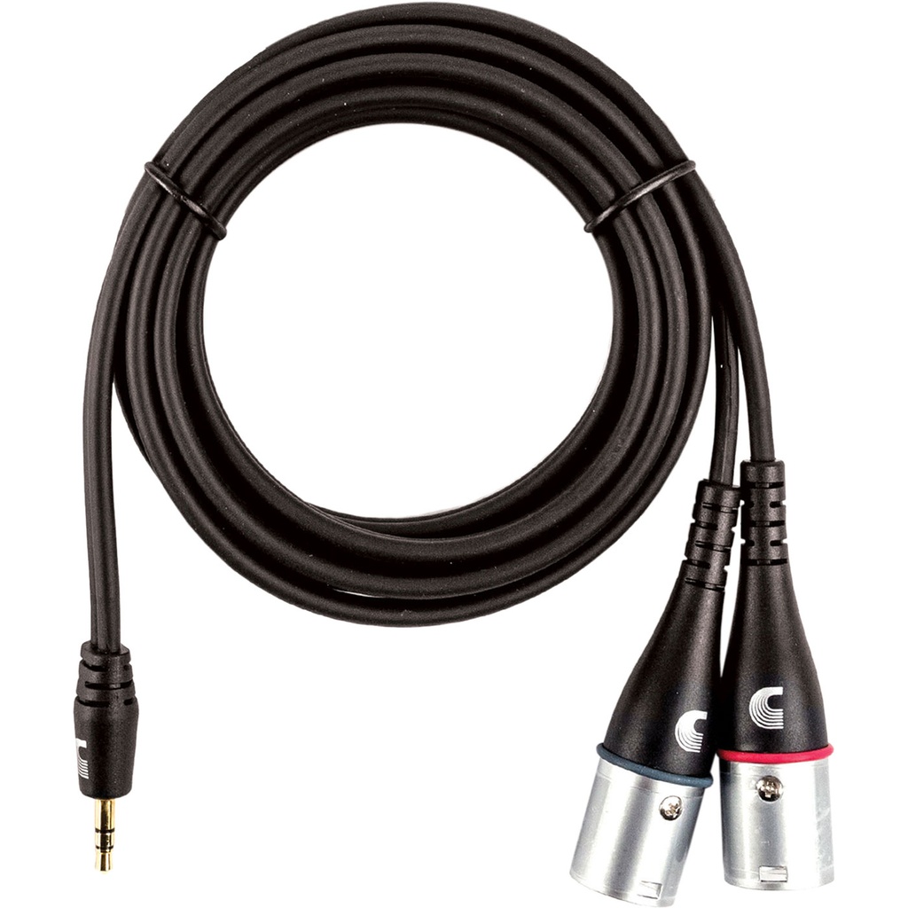 Planet Waves 6' Male 1/8" Stereo to Dual Male XLR Cable