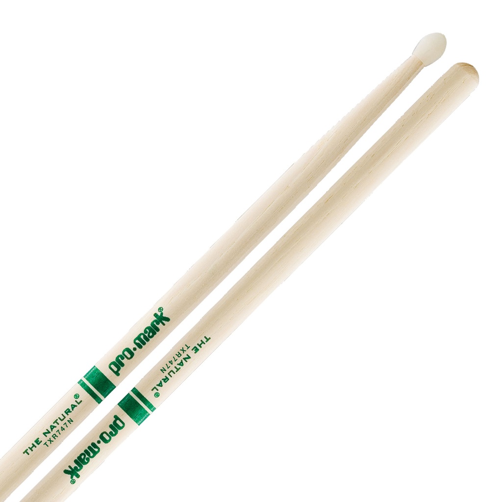 Promark 747 Natural Hickory Nylon Tip Rock