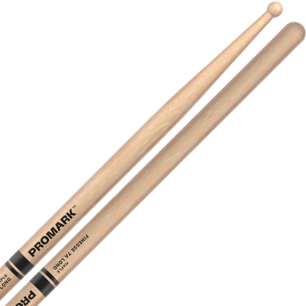 Promark Finesse 7A Long Maple Round Tip Drum Sticks