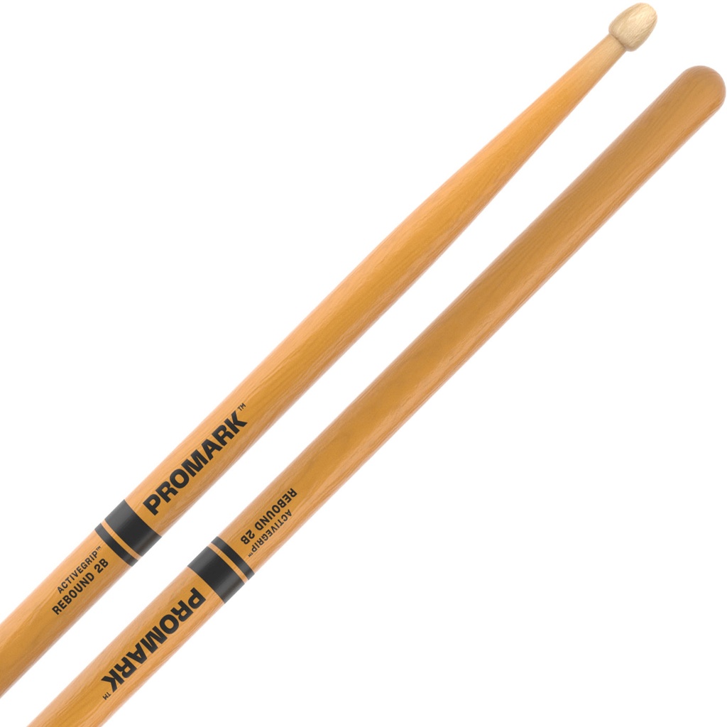 Promark Rebound 2B Clear ActiveGrip Drum Sticks