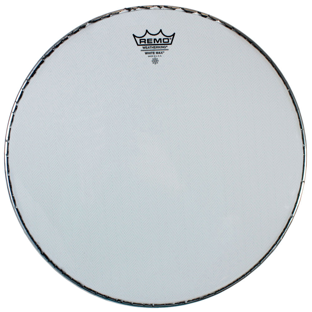 Remo 14" White Max Marching Snare Batter Head with Mylar Bottom