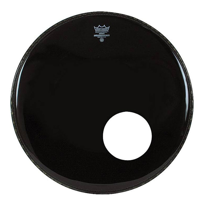 Remo 20" Ambassador Ebony Bass Drum Head w/ 5" Black DynamO