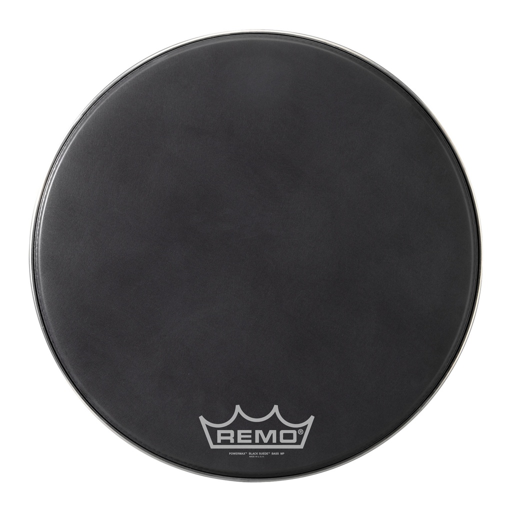 Remo 20" Powermax Black Suede Crimplock Marching Bass Drum Head