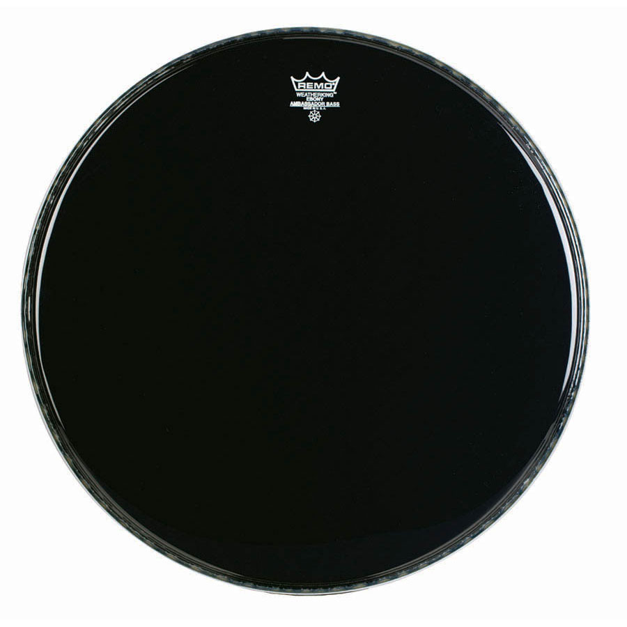 Remo 22" Ambassador Ebony Crimplock Marching Bass Drum Head