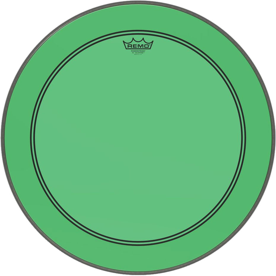 Remo 24" Powerstroke P3 Colortone Green Bass Head