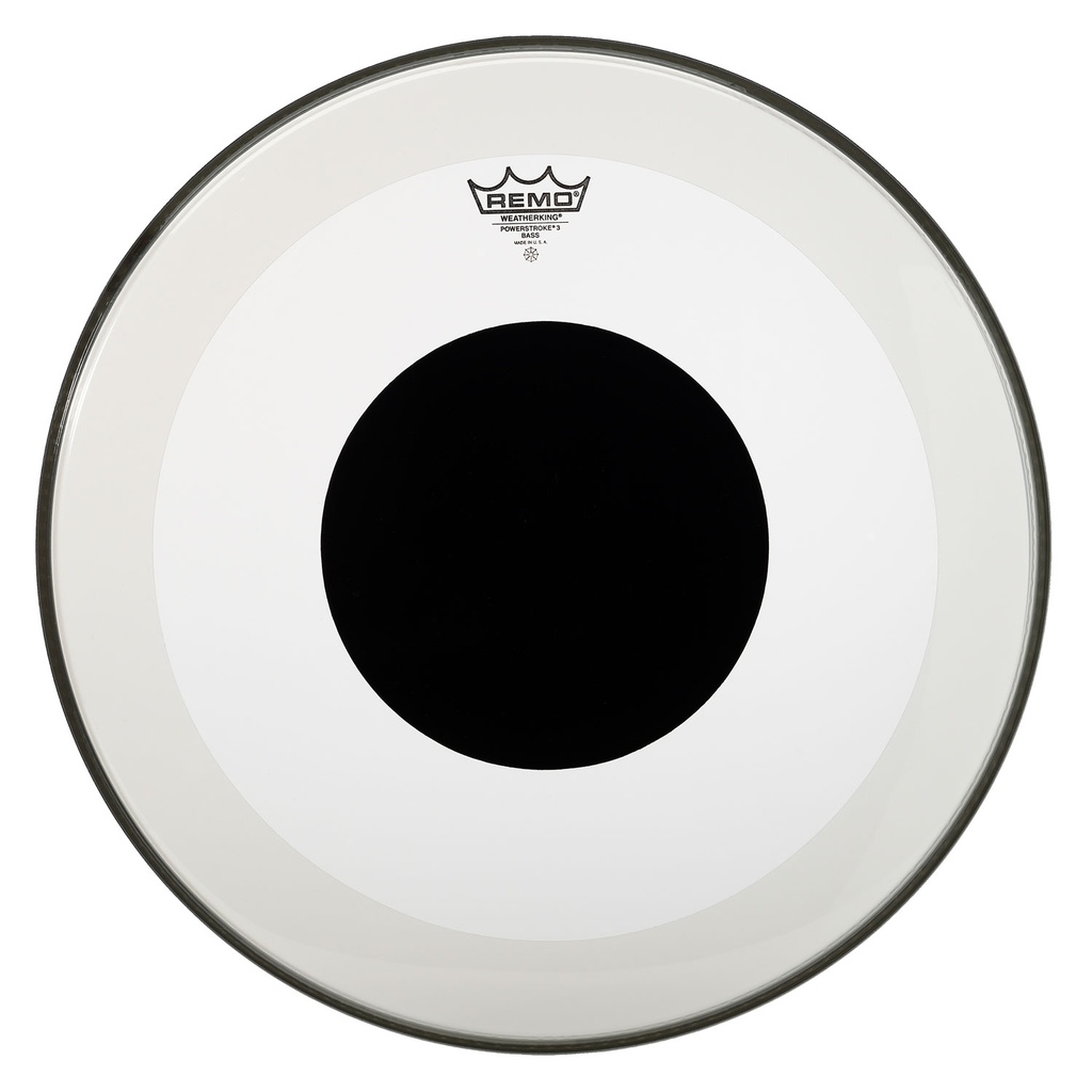 Remo 26" Powerstroke P3 Clear Bass Drum Head with Black Dot