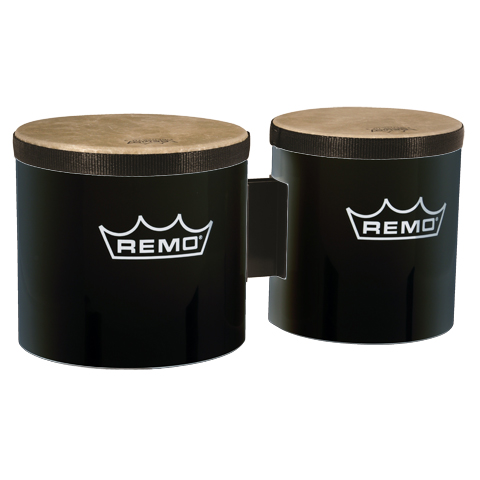 Remo 6" / 7" Pre-tuned Bongos Black