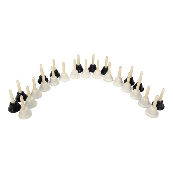 Rhythm Band 25 Note Black and White Handbell Set