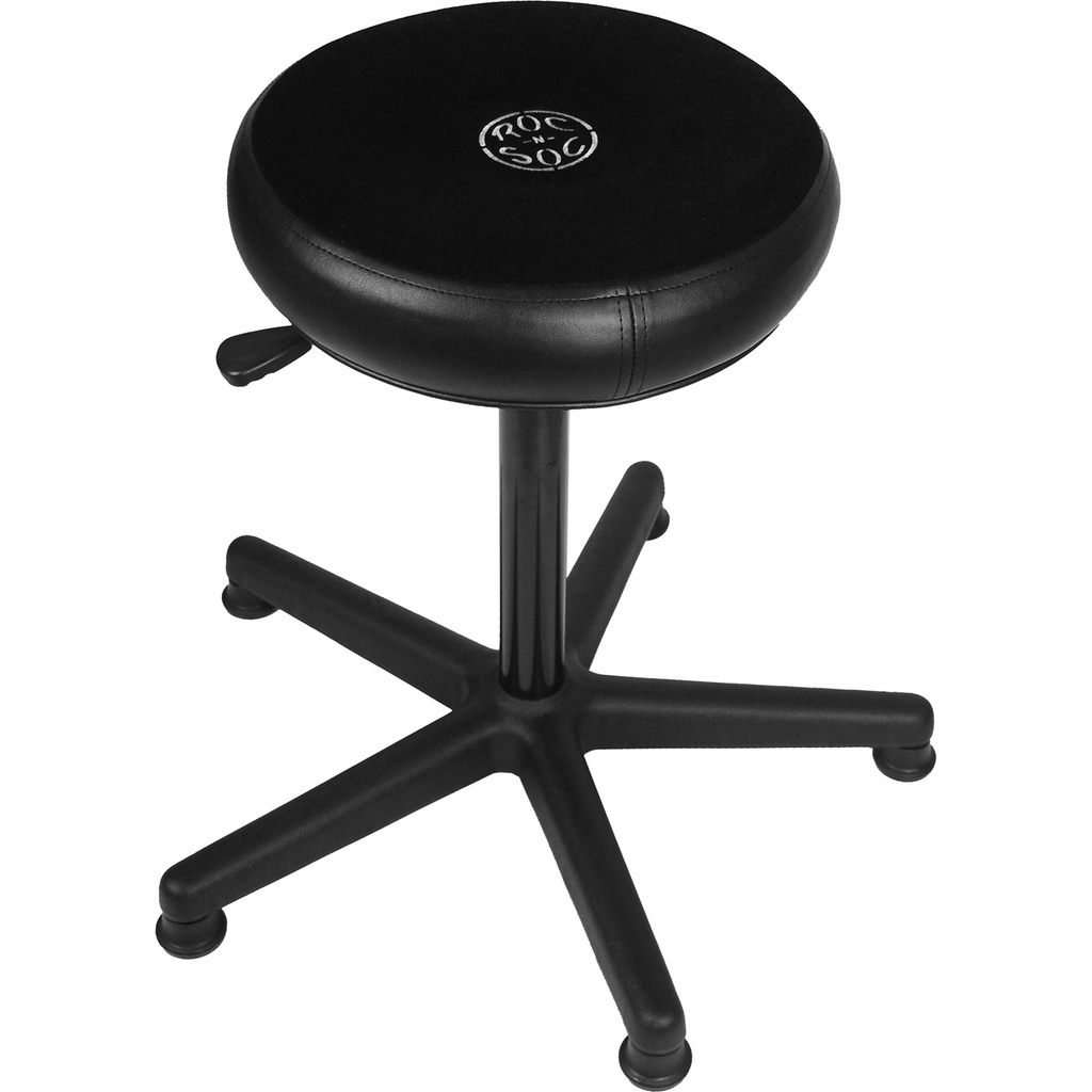Roc-n-Soc Lunar Extended Gas Lift Throne with Round Seat in Black