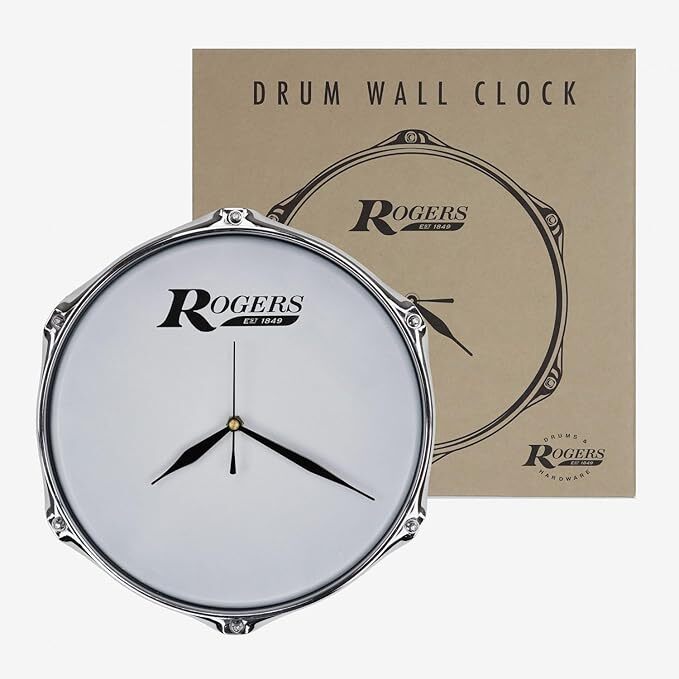 Rogers - 10" Drum Clock with Wall Mount