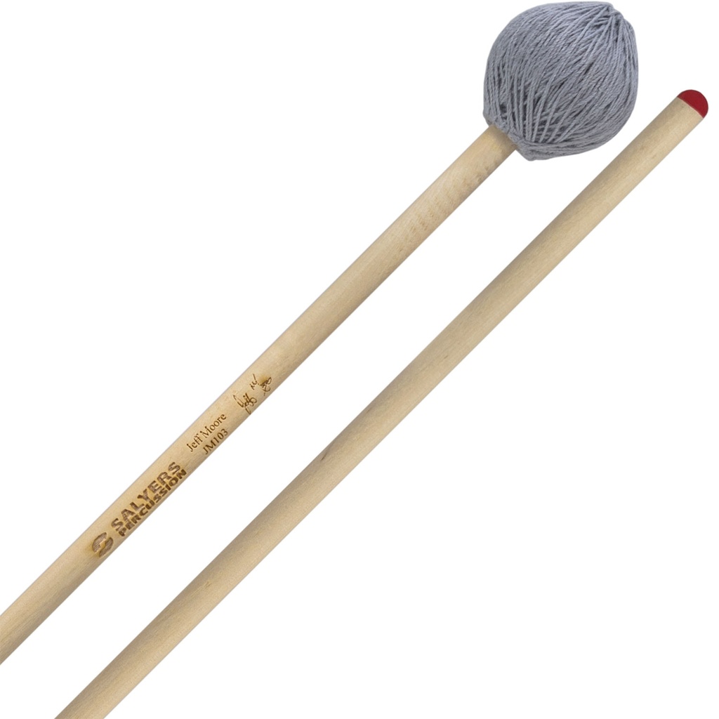 Salyers Percussion Jeff Moore Medium Hard Marimba Mallets w/ Birch Handles