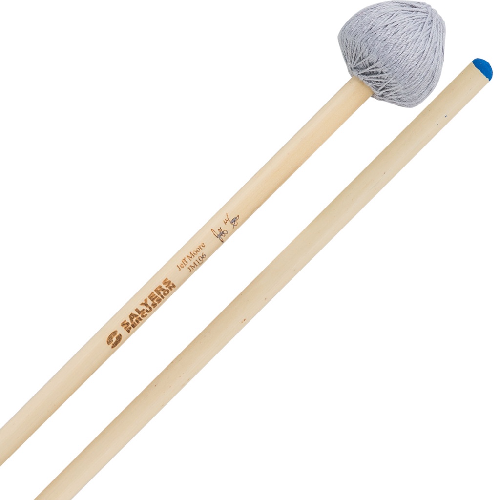 Salyers Percussion Jeff Moore Medium Soft Vibraphone Mallets w/ Rattan Handles