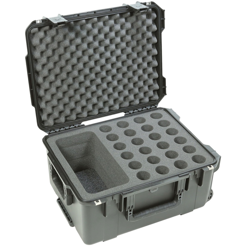 SKB iSeries Waterproof Microphone (24) Case w/ Storage & Wheels