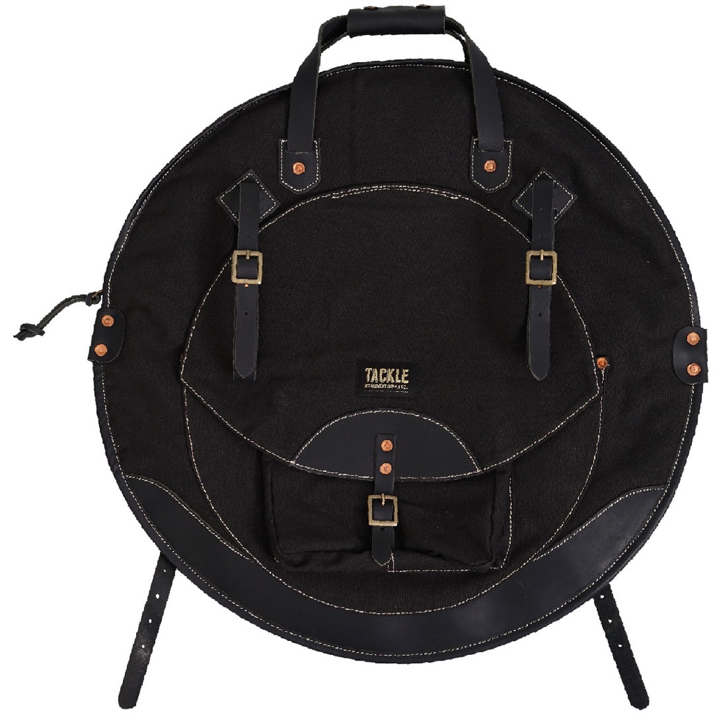 Tackle Instrument Supply Co. 22" Black Canvas/Black Leather Cymbal Bag