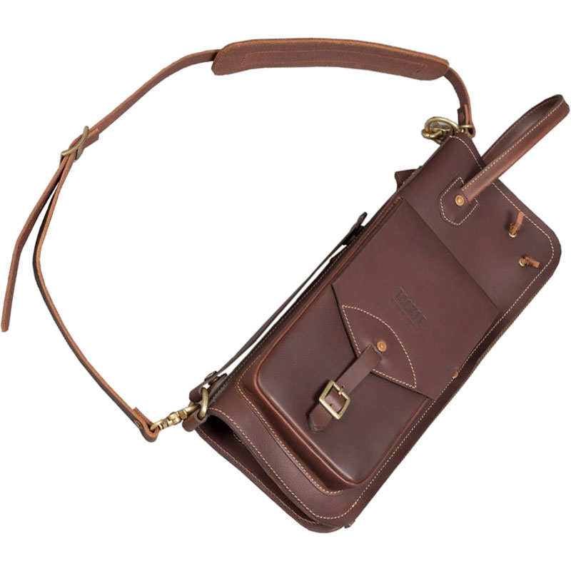 Tackle Instrument Supply Co. Black Leather Stick Bag w/ Built-In Stick Stand