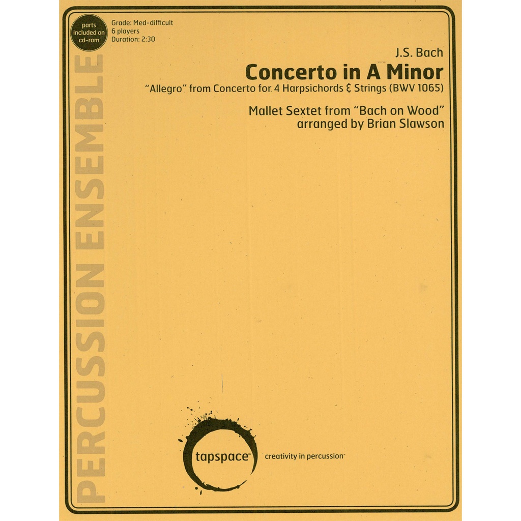 Tapspace Concerto in A Minor by J.S. Bach arr. Brian Slawson