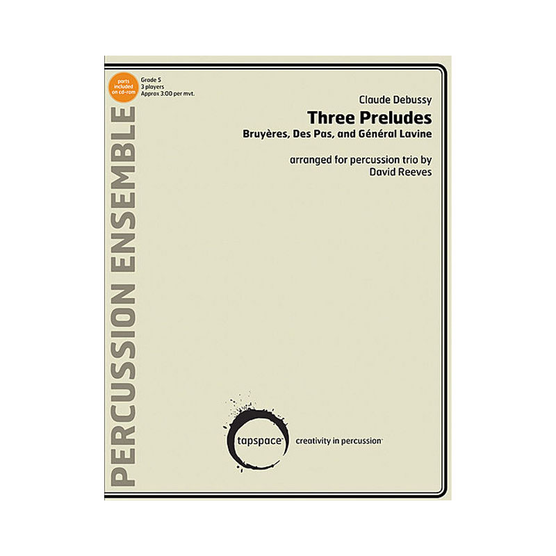 Tapspace Three Preludes by Claude Debussy arr. David Reeves