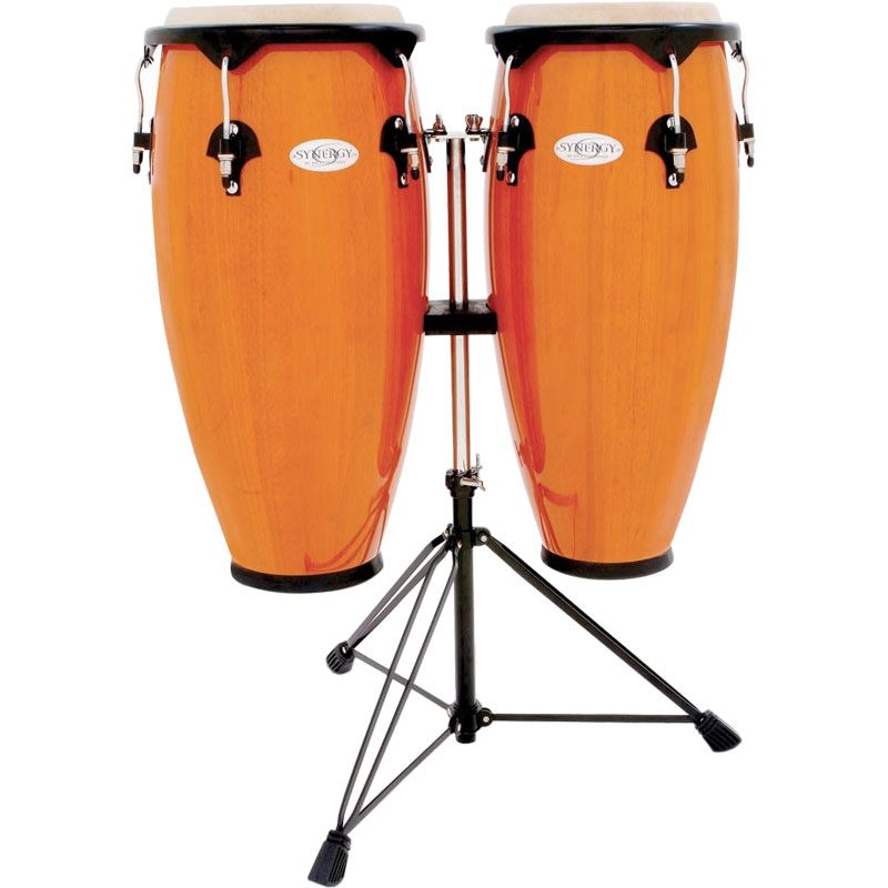 Toca 10" & 11" Synergy Congas with Double Stand in Amber