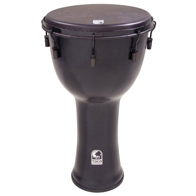 Toca 14" Freestyle Mechanically-Tuned Black Mamba Djembe with Bag