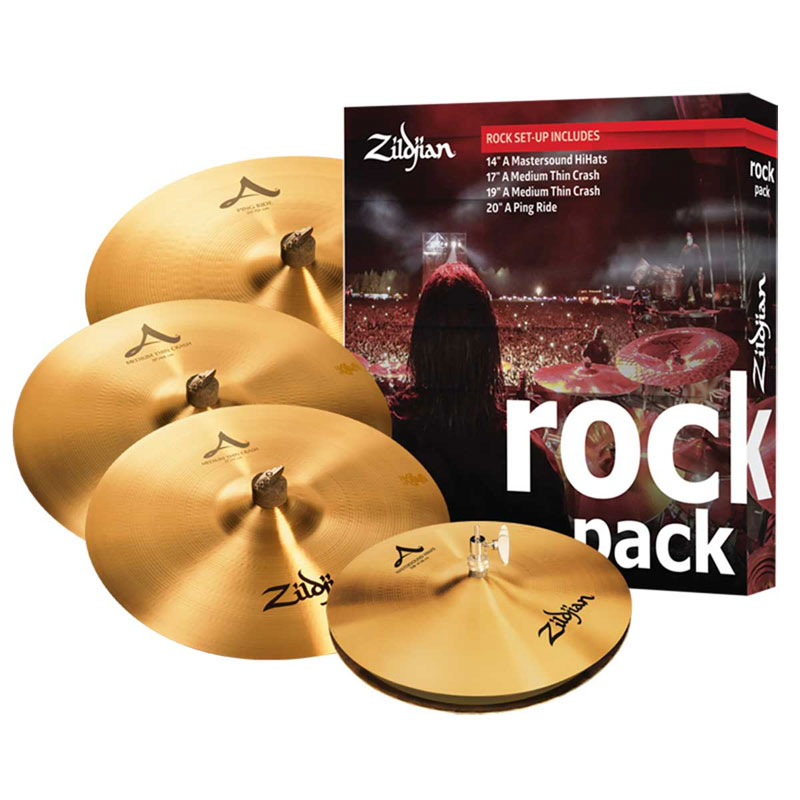 Zildjian A0801R A Rock Cymbal Box Set (14HH-17C-19C-20R)
