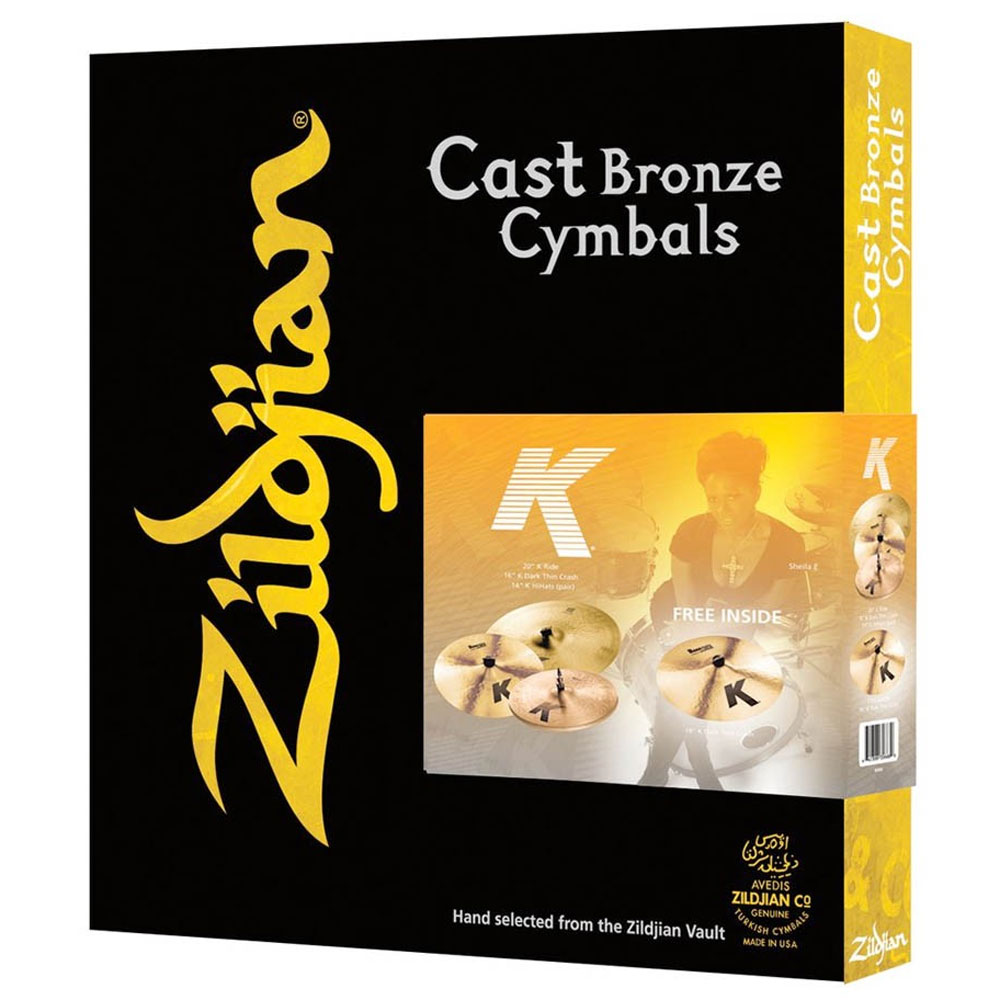 Zildjian K0800 K Cymbal Box Set (14HH/16Cr/20Ri/FREE 18Cr)