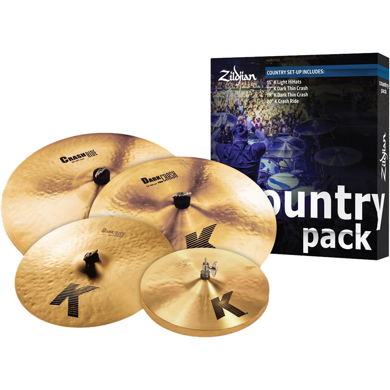 Zildjian K0801C K Country Cymbal Box Set (15HH-17C-19C-20CR)